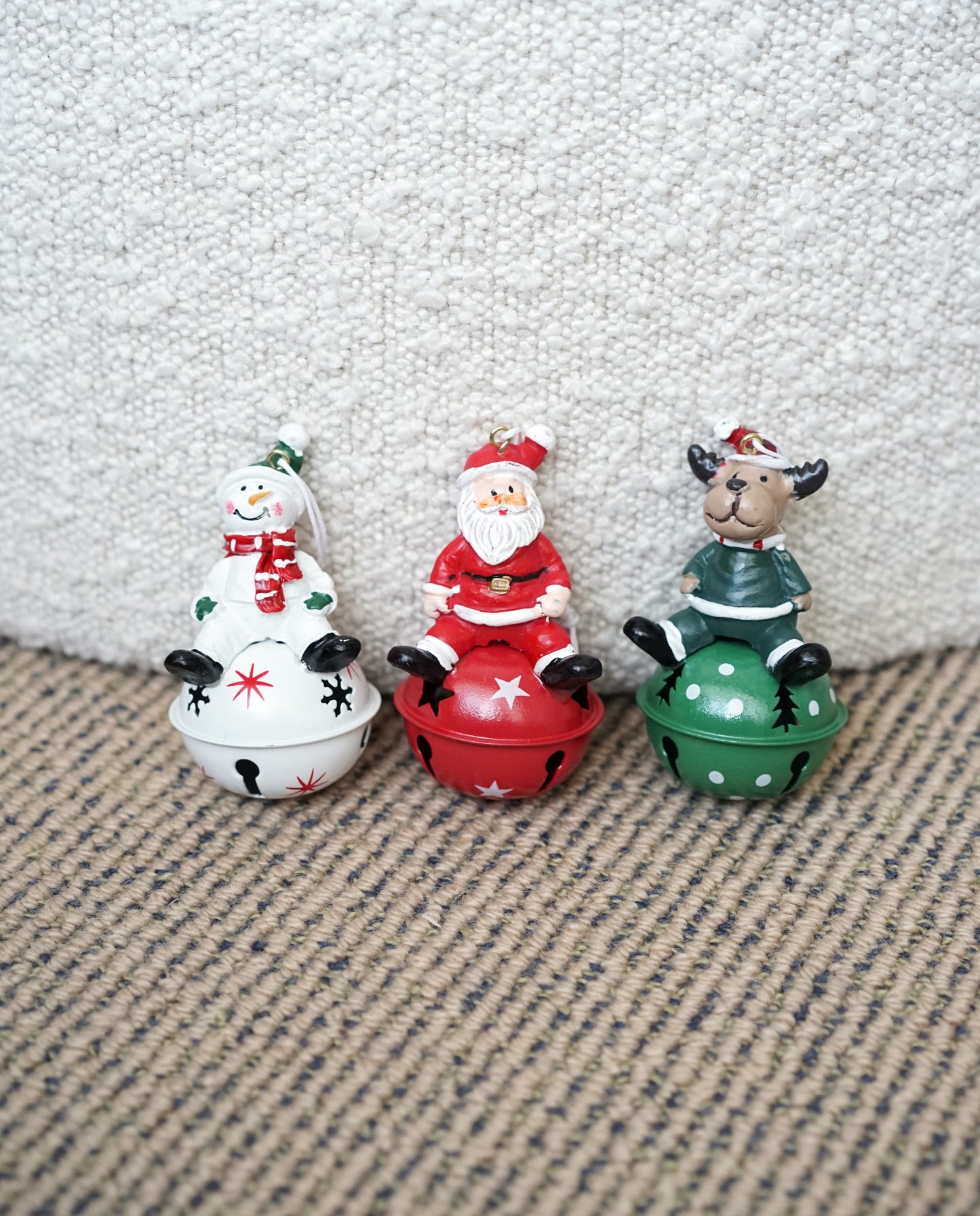 Festive Ringers: Christmas Tree Bell Ornaments (Set of 3)