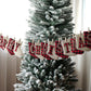 Burlap Canvas Xmas Stocking Banner