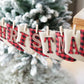 Burlap Canvas Xmas Stocking Banner